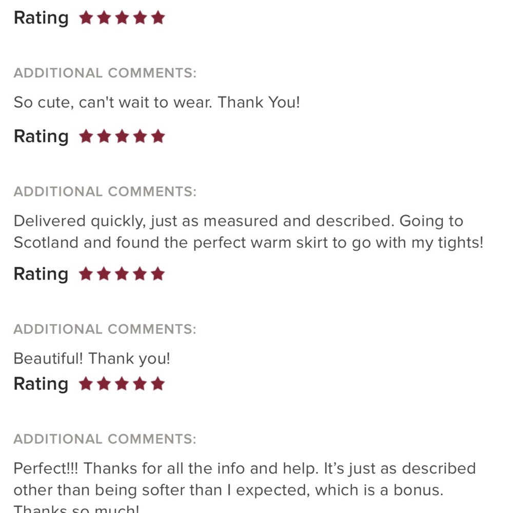 ⭐️⭐️⭐️⭐️⭐️ 5 Star Ratings and complements mean everything!